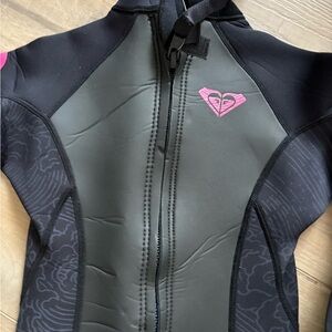 Roxy Charcoal and Pink Surf Wetsuit